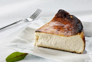 Postres: tarta de queso del Bar La Viña de san Sebastián